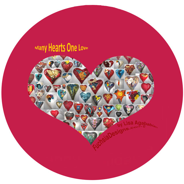 2016 Many Hearts One Love Sticker