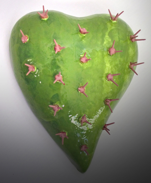 Prickly Pear Large Heart Wall Hanging