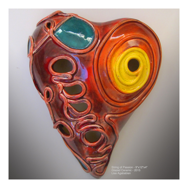 2015 String Of Passion Large Heart Wall Hanging
