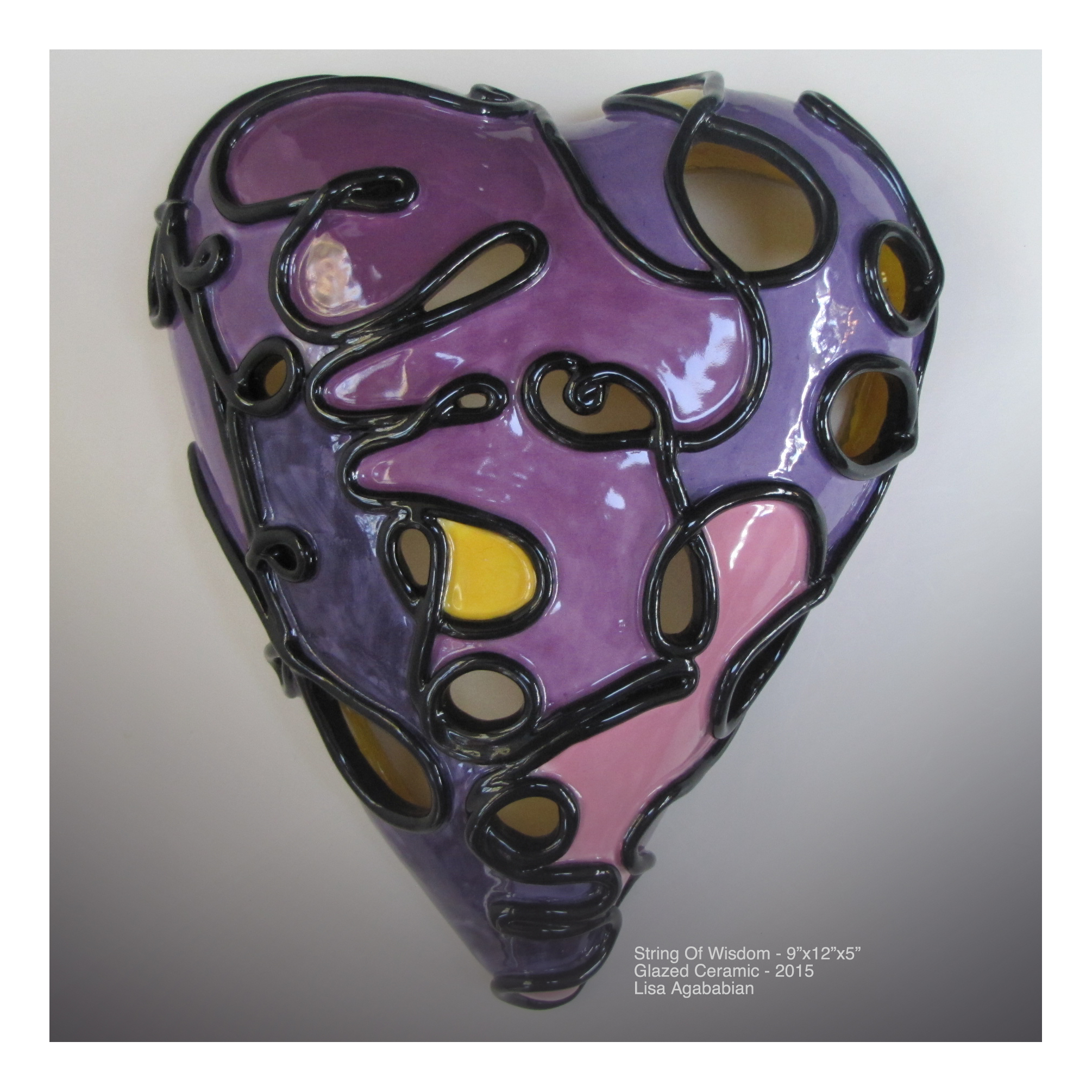 String Of Wisdom Large Heart Wall Hanging