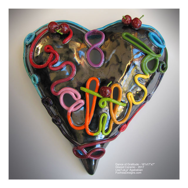 2017 Dancing With Gratitude xx-Large Heart Wall Hanging
