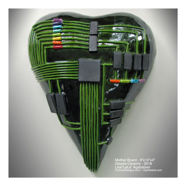 2018 MotherBoard Ceramic Heart Sculpture