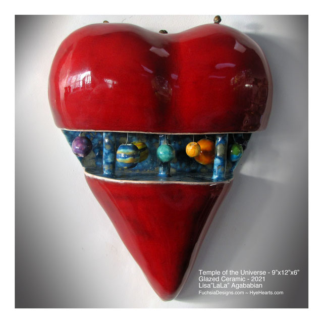 2021 Temple of the Universe Large Ceramic Heart Wall Sculpture