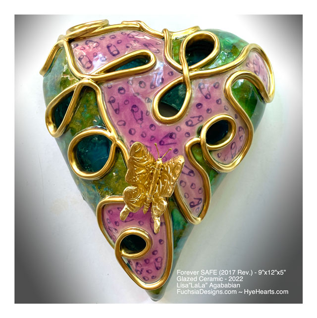 2022 Forever Safe Space Large Ceramic Heart Wall Sculpture